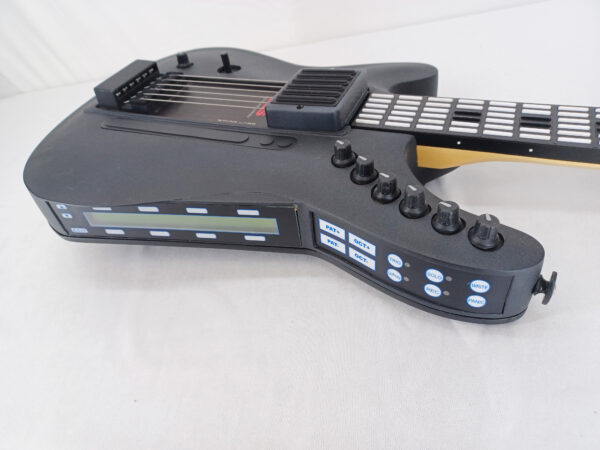 Close-up of Z6S MIDI guitar body (top-side angle view)