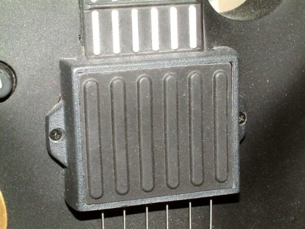 closeup of midi guitar touch pad
