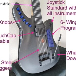 black Z6S midi guitar with options outlined