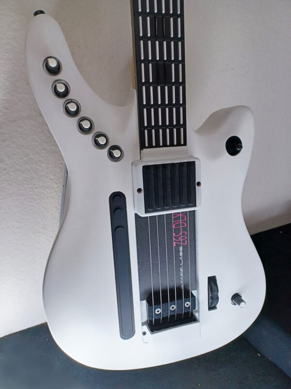 white Z6S DLX midi guitar with string triggers
