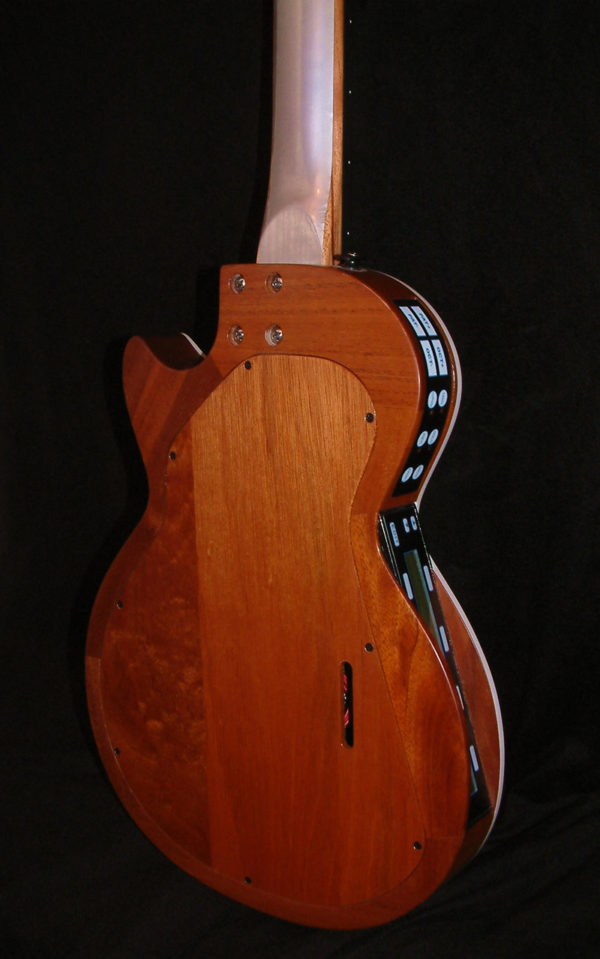 les paul style ztar midi guitar from rear